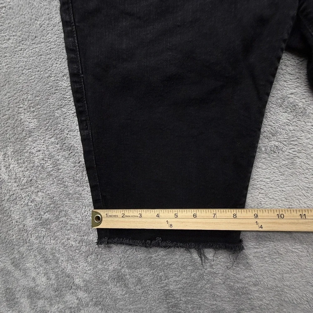 True Religion‎ Shorts Mens Measured 32x12 Black Denim Bermuda Stretch Pockets